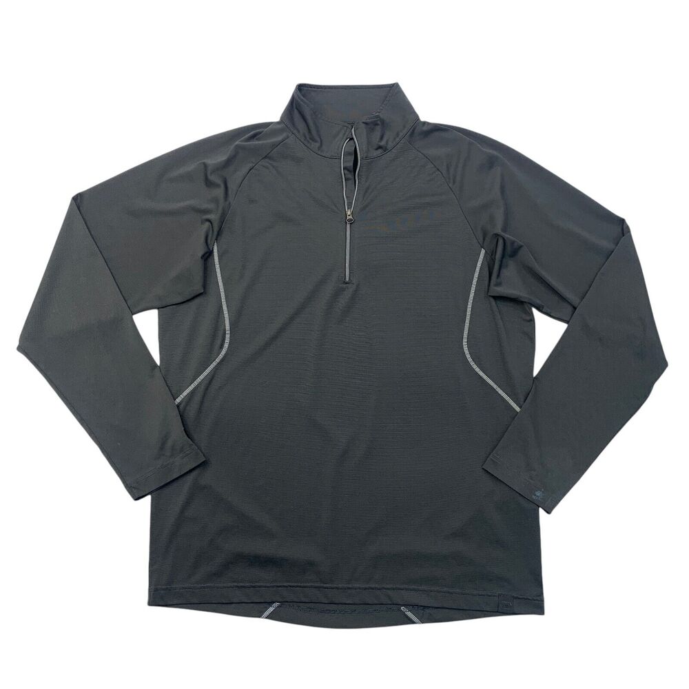 Ogio Pullover Mens L Large Grey Quarter Zip Raglan Sleeve Athletic Long Sleeve